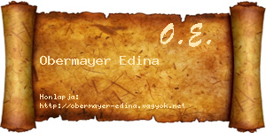 Obermayer Edina névjegykártya
