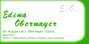 edina obermayer business card